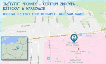 ODDZIAŁ DZIENNY CHEMIOTERAPII - INSTYTUT "POMNIK - CENTRUM ZDROWIA DZIECKA" - ALEJA DZIECI POLSKICH 20,  WARSZAWA WAWER