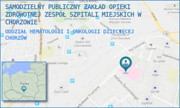 ODDZIAŁ HEMATOLOGII I ONKOLOGII DZIECIĘCEJ - SAMODZIELNY PUBLICZNY ZAKŁAD OPIEKI ZDROWOTNEJ ZESPÓŁ SZPITALI MIEJSKICH W CHORZOWIE - UL. WŁADYSŁAWA TRUCHANA 7, CHORZÓW